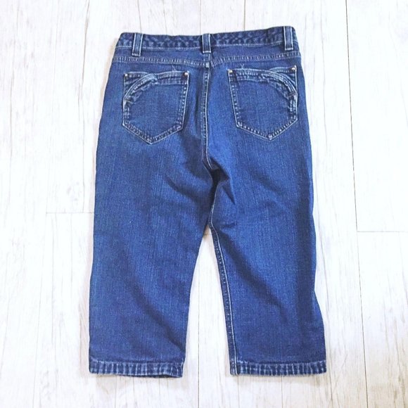 Womens 8P Knee Length Denim Shorts GV Blue Size 8 - Picture 2 of 5